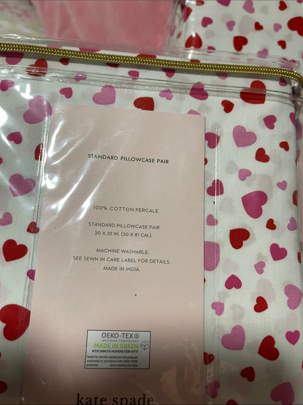NWT Queen Kate Spade, pink and red hearts sheet set with extra pillowcases 🩷❤️💘